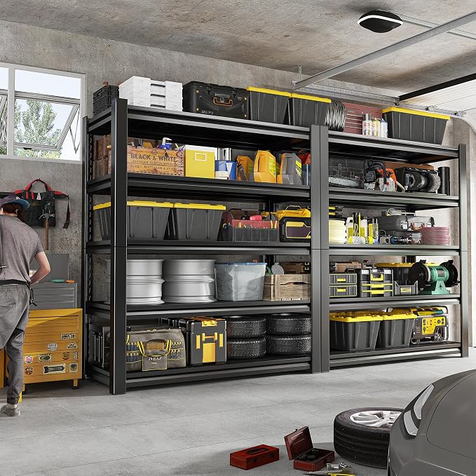 REIBII Garage Shelving 3000 LBS Storage Shelves Adjustable Heavy Duty Shelving - Image 2