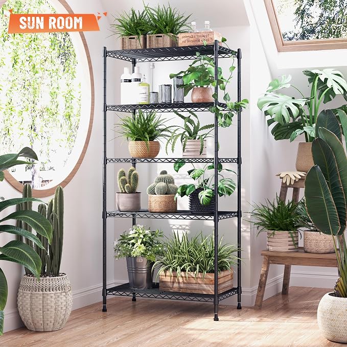 Romorgniz 5-Tier Adjustable Wire Shelving, Kitchen Pantry, Rust-resistant - Image 7