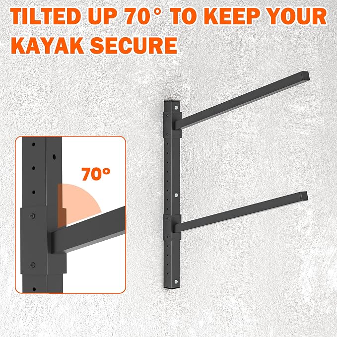 Ultrawall Kayak Storage Rack, Adjustable Wall Mounted Kayak Holder - Image 4