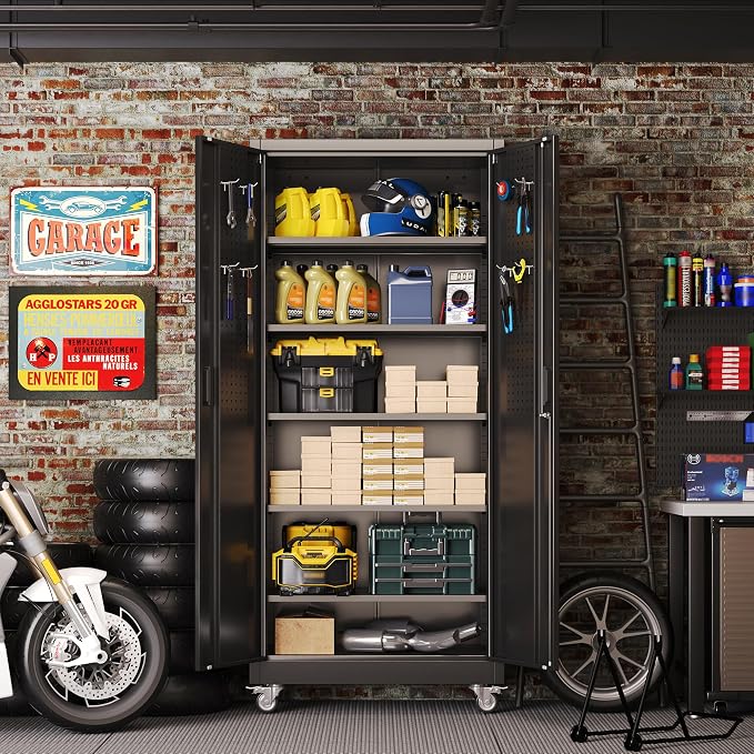 Aobabo 71" H×32" W×16" D Metal Storage Cabinet - Image 9