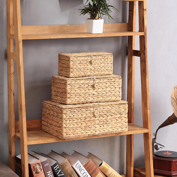 Set of 3 Wicker Storage Baskets - Image 2