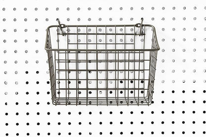 Spectrum Large Wire Basket Pegboard Wall Organizer Metal Pegboard Storage Bin - Image 11