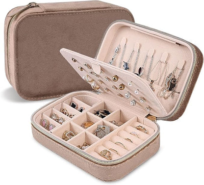 Dajasan Velvet Travel Jewelry Case, Mini Portable Travel Jewelry Organizer Boxes by DAJASAN