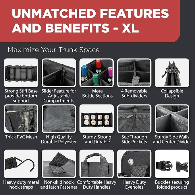 TRUNKCRATEPRO XL Premium SUV, Car Trunk Organizer - Image 6