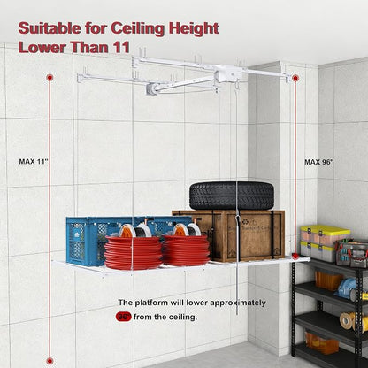 3x6FT Overhead Garage Storage Rack - Image 7