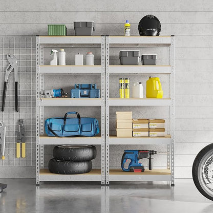 Topeakmart 5-Tier Utility Shelves, Metal Storage Shelves, Adjustable Shelving - Image 7