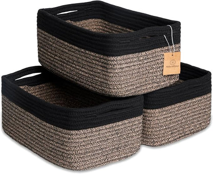 NaturalCozy 13.5”x8.5”x5.5” Rectangle Storage Baskets by NaturalCozy