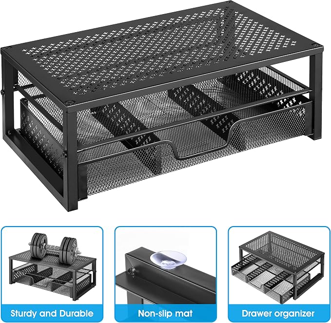 Simple Trending Metal Monitor Stand Riser and Computer Desk Organizer - Image 6