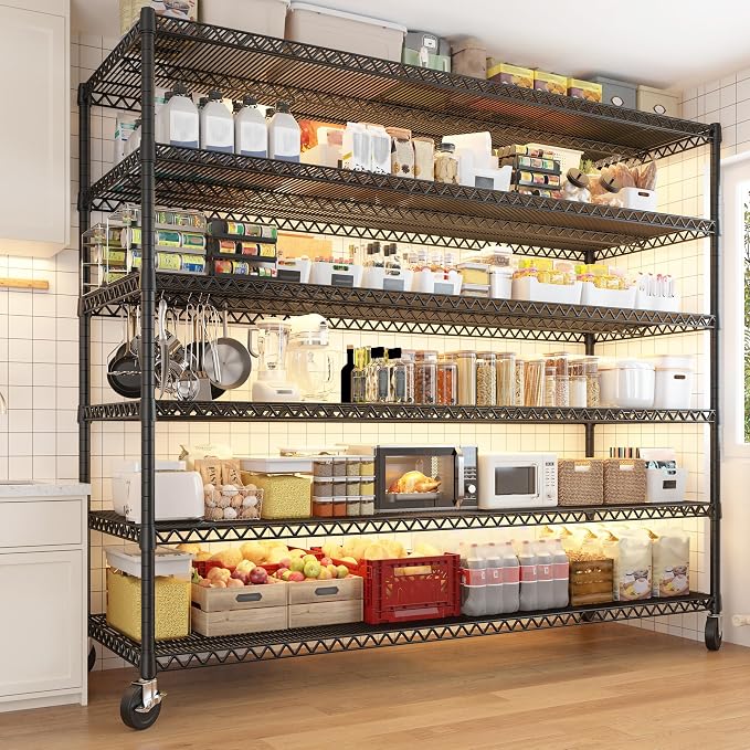 REIBII 60''W X 82.6" H Steel Heavy Duty Wire Shelving Unit - Image 2