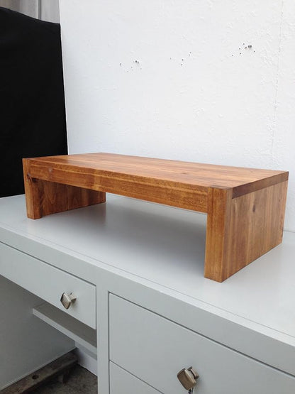 Ideas to Home Computer Monitor Riser Solid Albus Wood - Image 2