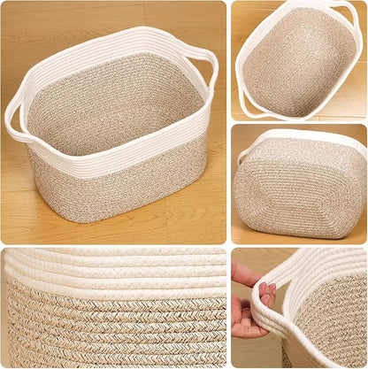 Kntiwiwo Storage Baskets for Organizing 14.7”x11”x9.6” Rope Storage Baskets for - Image 5