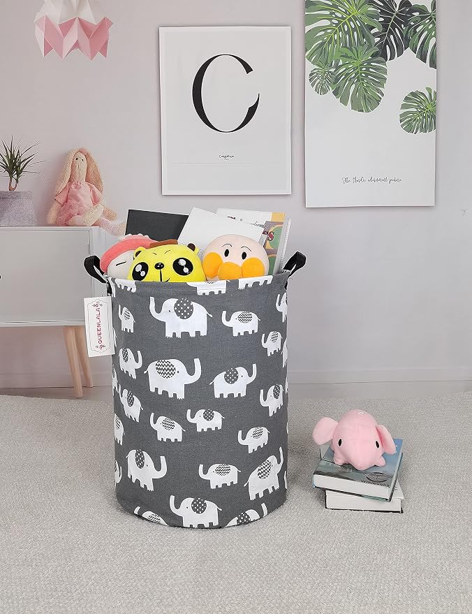 QUEENLALA Large Storage Basket, Laundry Hamper/Bathroom/Home Decor/Collapsible - Image 4
