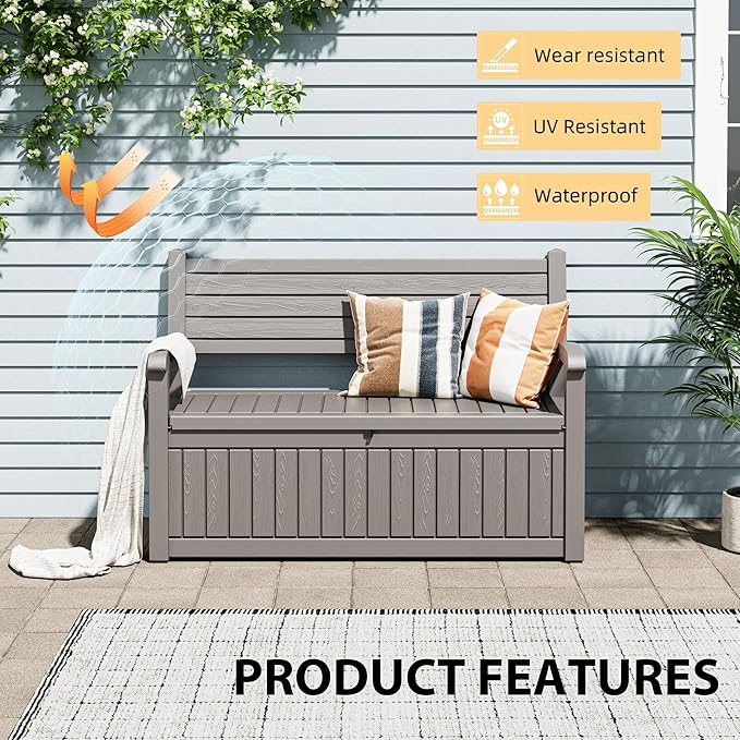 80 Gallon Lockable Deck Bench - Image 5