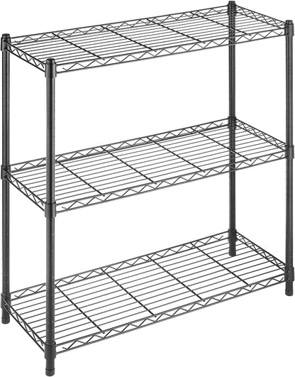 Whitmor 3 Tier Shelving Unit, Metal Storage Shelves, 400 lbs Capacity per Shelf by Whitmor
