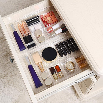 Oubonun Expandable Drawer Organizer 11.1” to 19.2” Width, Shallow Cosmetic - Image 7