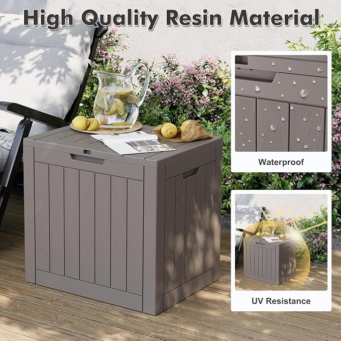 Outdoor Storage Box, Resin Deck Boxes Outdoor Waterproof - Image 2