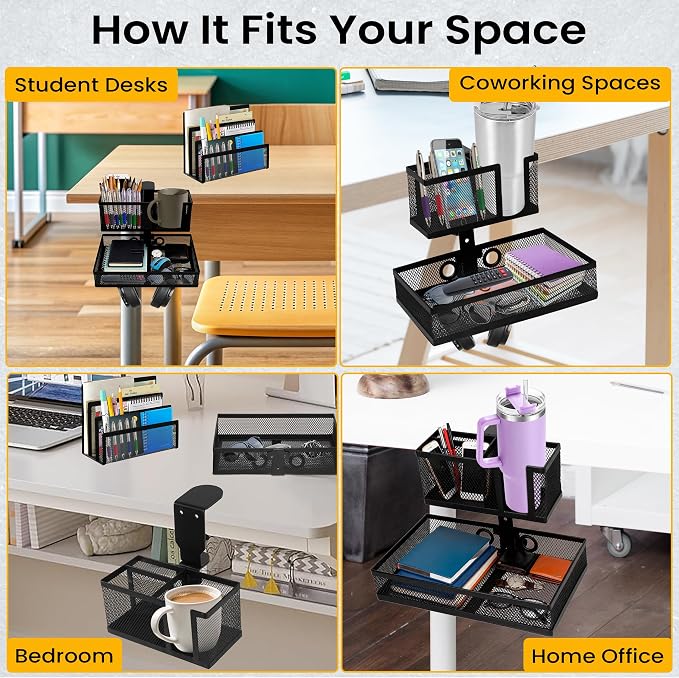 6-in-1 Under Desk Drawer Organizer - Image 7