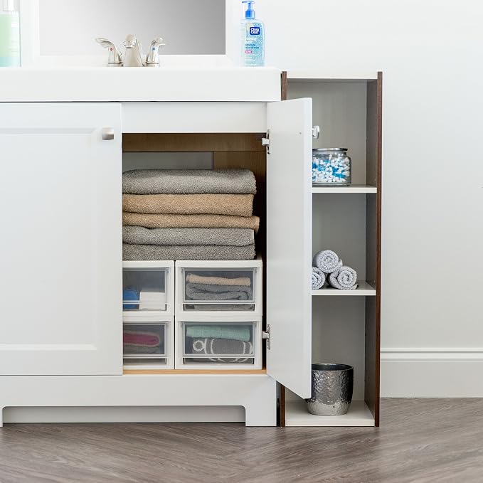 IRIS USA 6 Qt. Plastic Drawer Storage Organizer Stacking Drawers, Stackable Unit - Image 9