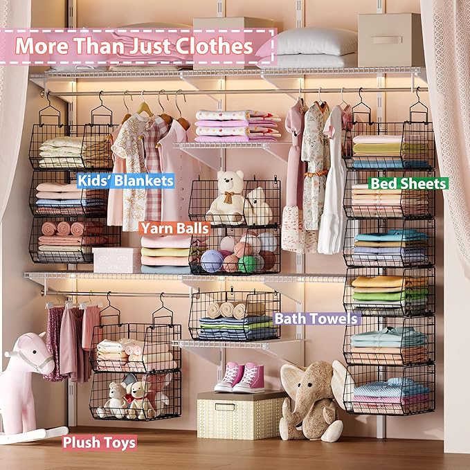 6-Tier Extended Depth Hanging Closet Organizers and Storage - Image 7