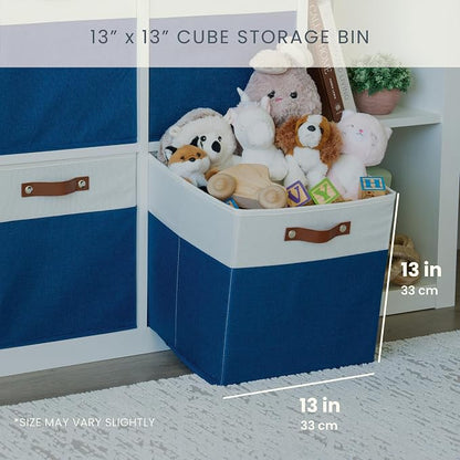 OrganiHaus 13" x 13" x 13" Cube Fabric Storage Bins Set of 4, Fabric Storage - Image 2