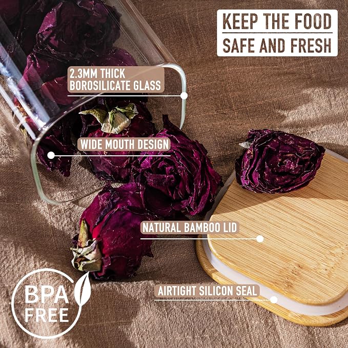 D2scrma Airtight Glass Square Storage Containers - Image 3