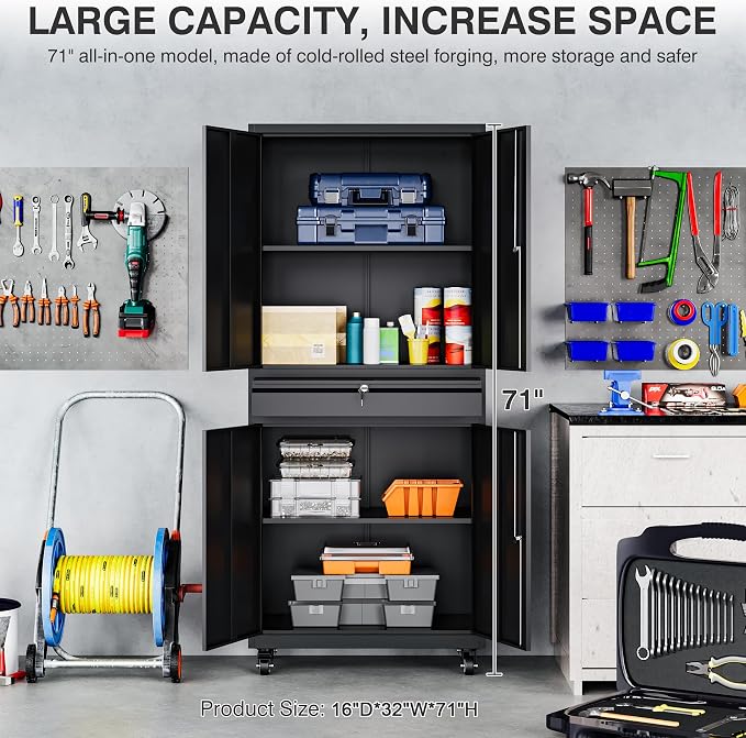 Metal Garage Storage Cabinet - Image 3