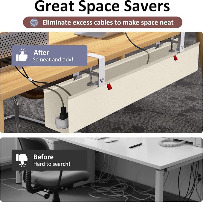 36" Under Desk Cable Management Tray - Image 6