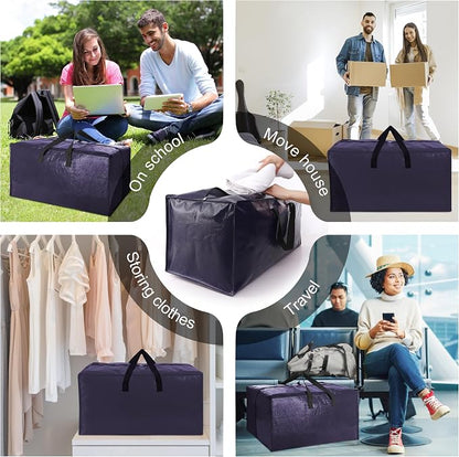 6 Pack Heavy Duty Extra Large Moving Bags W/Backpack Straps - Image 6