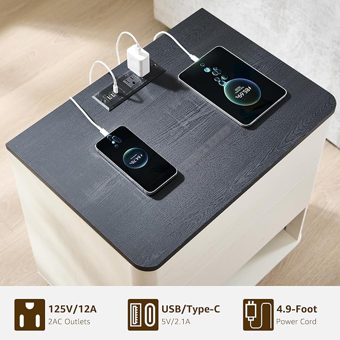 ACCOHOHO Nightstand Set of 2 - Image 3
