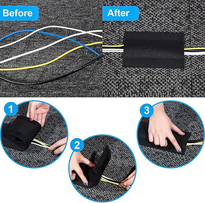 WILLBOND Carpet Cord Cover Cable Protector Floor Cover Cable Protector - Image 5