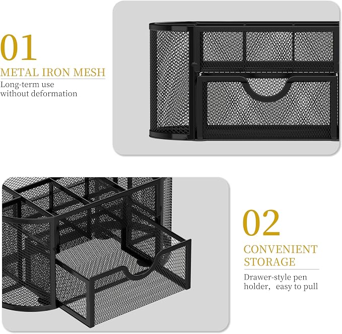 SUPEASY Mesh Desk Organizer, Desk Accessories & Workspace Organizers - Image 5