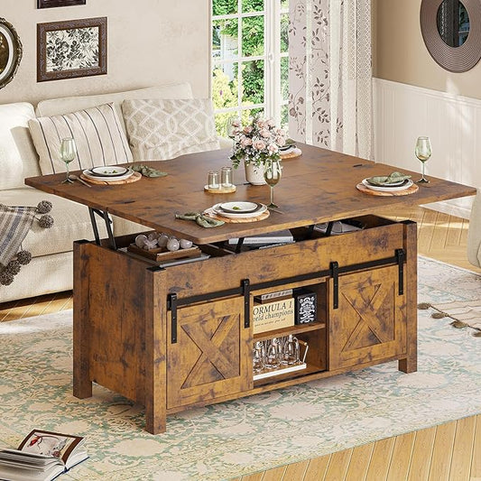 SEDETA Lift Top Coffee Table, 4 in 1 Convertible Coffee Tables by SEDETA