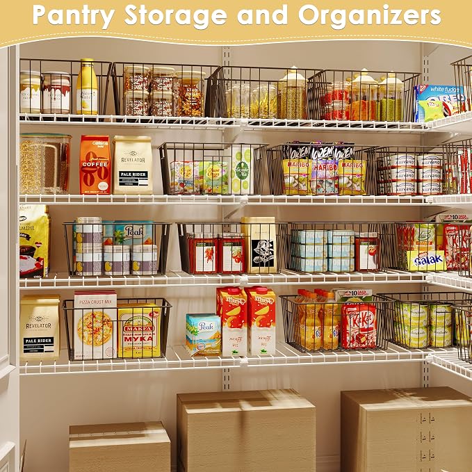 X-cosrack Metal Wire Baskets for Pantry Organization and Storage Freezer - Image 4
