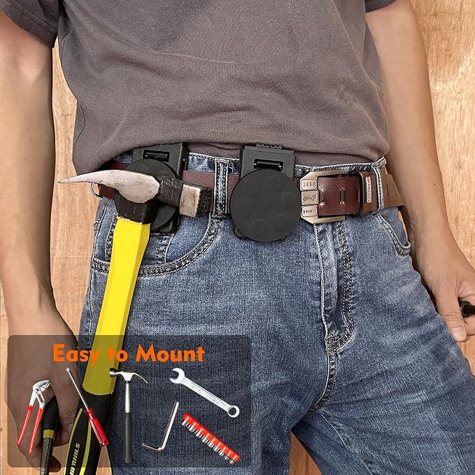 MUTUACTOR Magnetic Tool Belt Clip, Strong Neodymium Magnetic Tool Holder Clips - Image 6