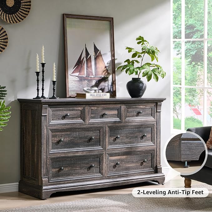 T4TREAM Farmhouse 7 Drawers Dresser - Image 3
