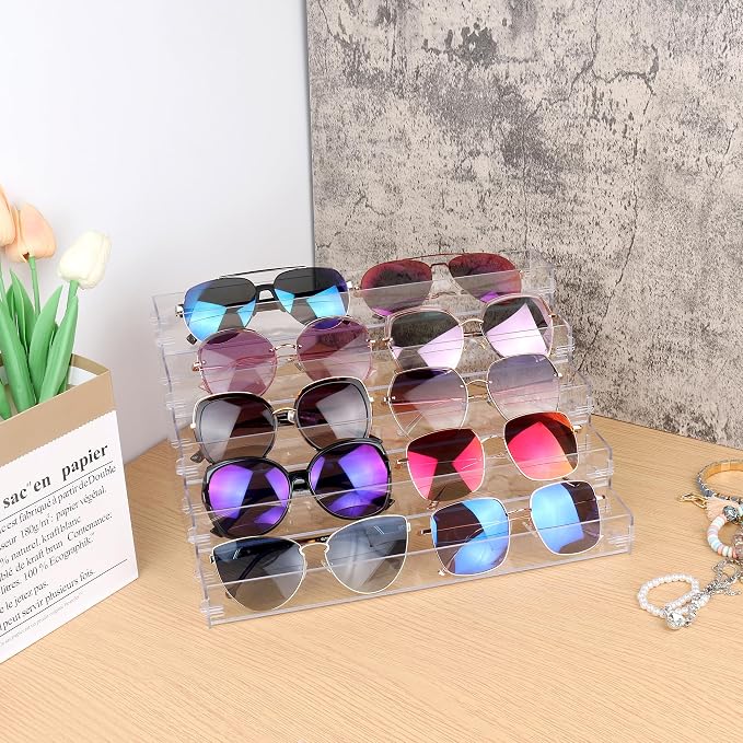 Sunglass Organizer Easy Snap-on Assembly, Acrylic Sticker Display Stand - Image 7