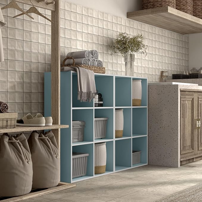 Homes: Inside + Out Apexa 6-Cube Storage Organizer Shelves, Stackable Wood - Image 12