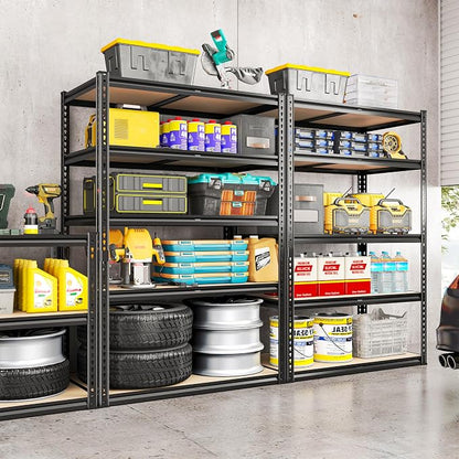 2200LBS Garage Shelving 72" H Storage Shelves Heavy Duty Adjustable Metal - Image 2