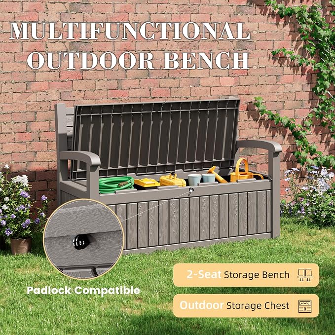 80 Gallon Lockable Deck Bench - Image 4