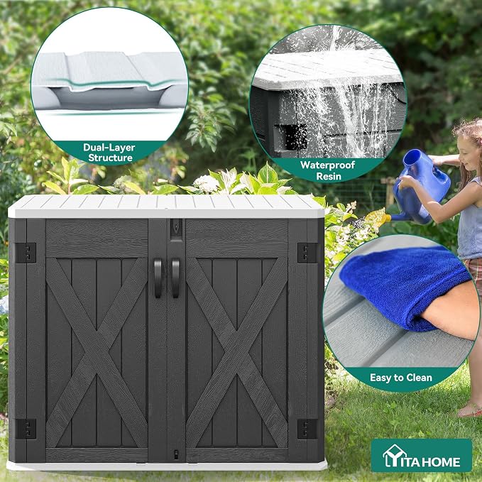 YITAHOME Outdoor Horizontal Storage Shed - Image 2
