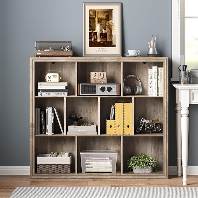 Book Shelf with 10-Cube, 43” Wide Bookshelf with Anti-Tip Device, 38” Tall Open - Image 3