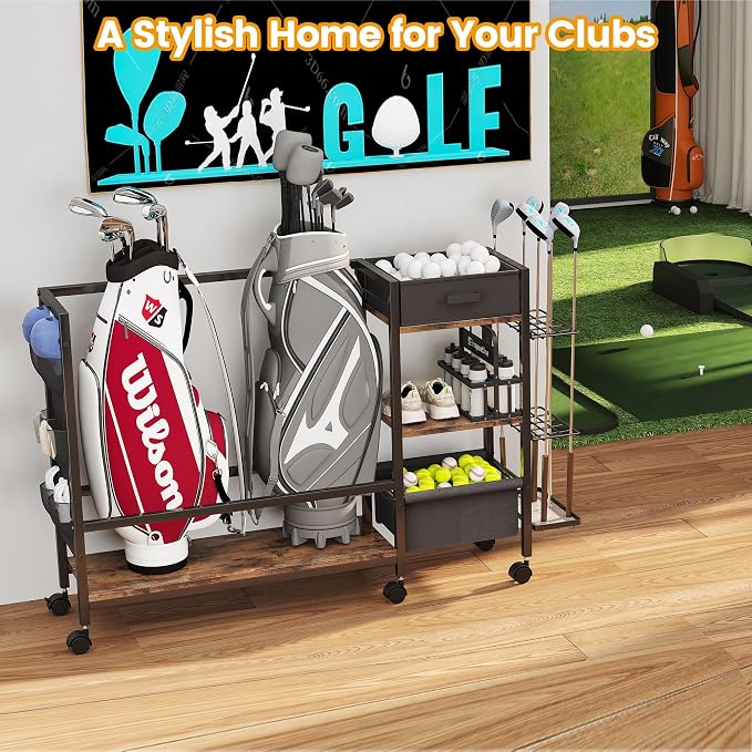 Golf Bag Storage Organizer for Garage, Golf Organizer - Image 3