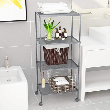 OVICAR 4-Tier Wire Storage Shelves, Adjustable Shelving Units - Image 3
