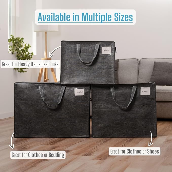 VENO 4 Pack Heavy Duty Moving Bags, Storage Bags, Packing Supplies, Top Zipper - Image 6