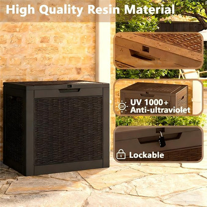 30 Gallon Outdoor Storage Deck Box Waterproof, Garden Tool, Backyard Cushion - Image 2