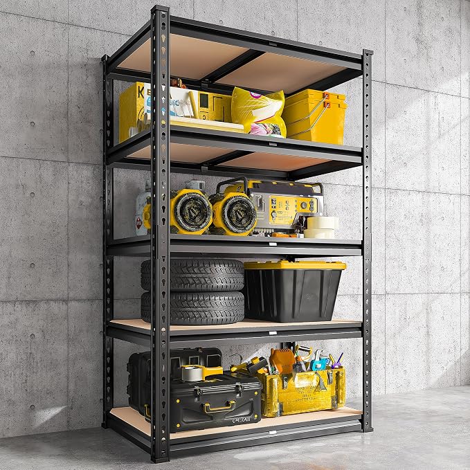 REIBII 2030LBS Storage Shelves 5 Tier Garage Shelving Heavy Duty Metal Shelving by REIBII