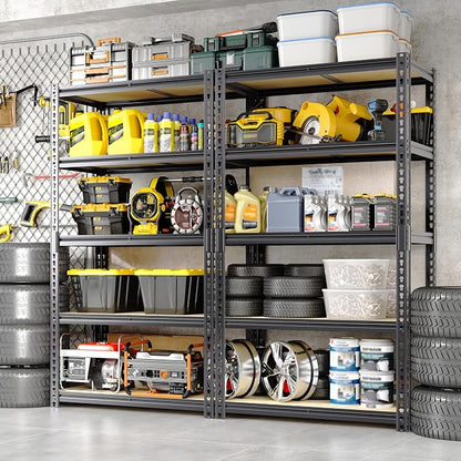 Heavy Duty Garage Storage Shelves, 3000 Lbs Capacity, 5-Tier Adjustable Storage - Image 2