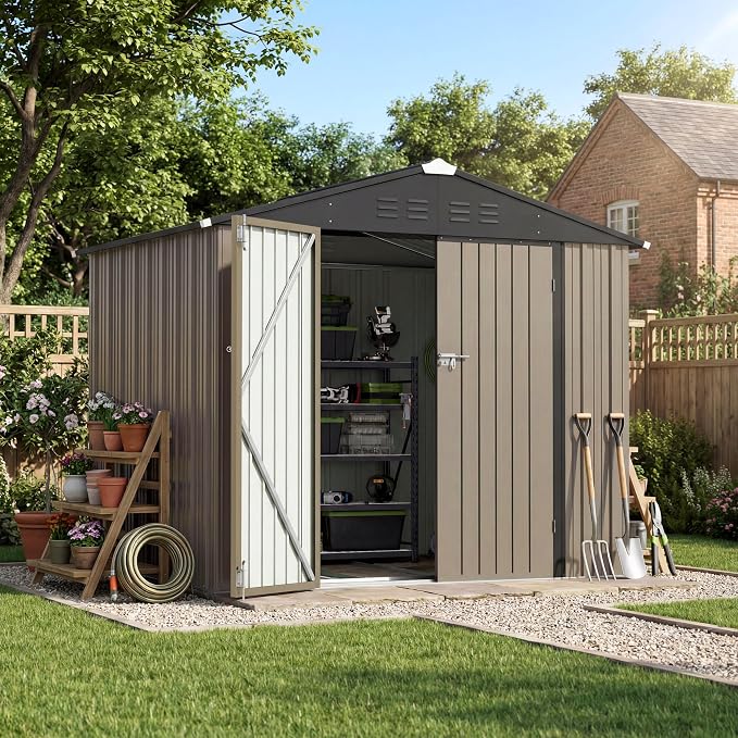 Patiowell 8x6 FT Outdoor Storage Shed by Patiowell