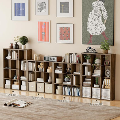 Cube Storage Organizer Bookcase, Decorative 11 inch Open Back Cubical Shelf - Image 4