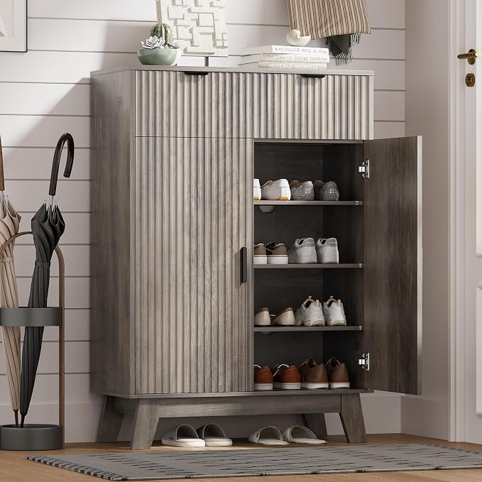 Shoe Cabinet Storage for Entryway by HUANLEGO